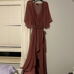 City chic wrap dress. Dusty rose size XXL/24.